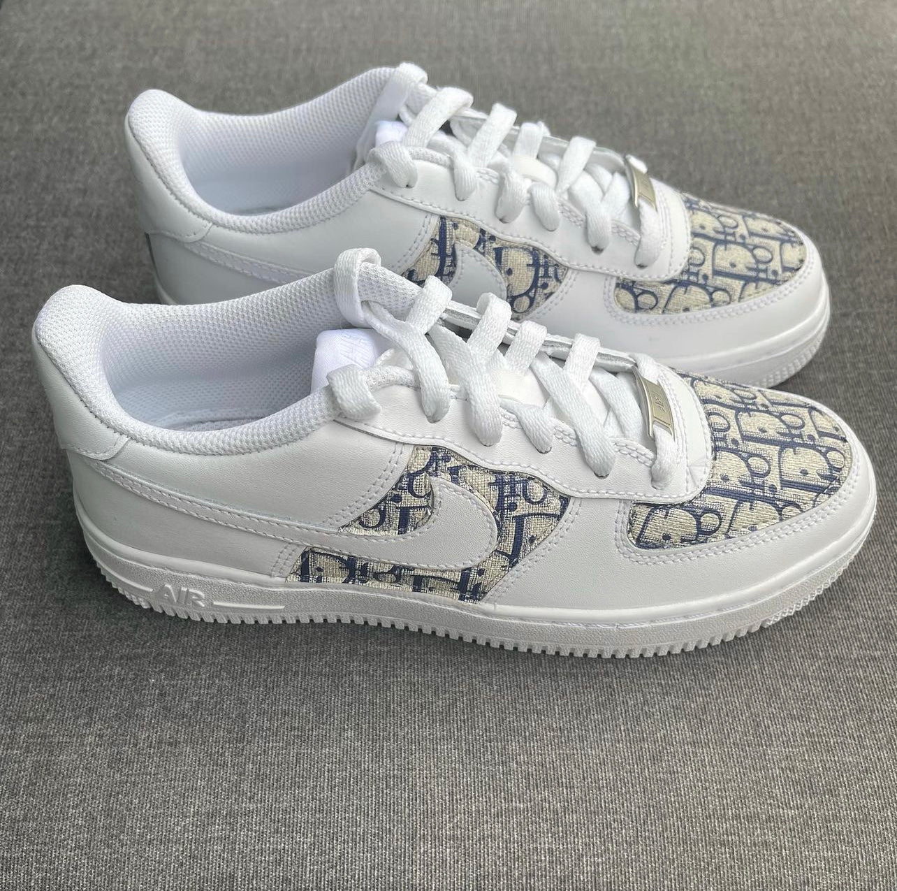 White AF1 Adult x CD Blue Fabric